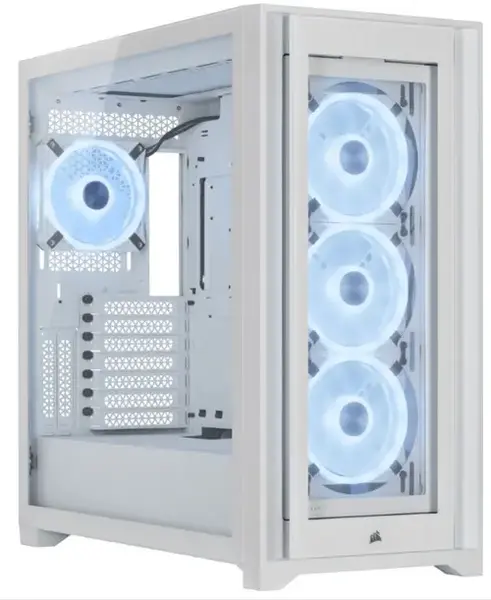 Carcasa Corsair 5000X RGB QL Edition, MidTower, Tempered Glass (Alb)