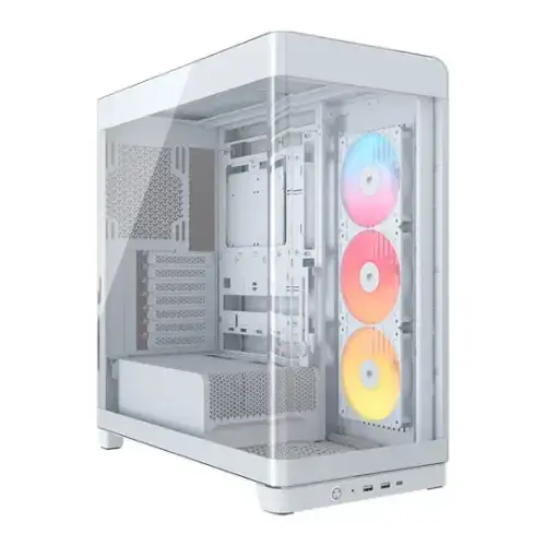 Carcasa Corsair FRAME 4500X RS-R ARGB Panoramic, Middle Tower, Tempered glass, Alb