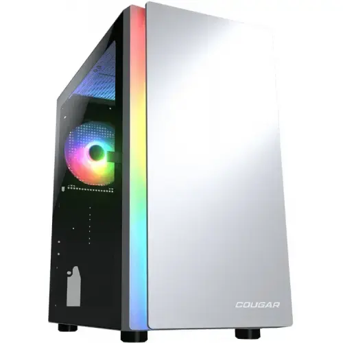Carcasa Cougar Purity RGB, iluminare ARGB, Mini Tower (Alb)
