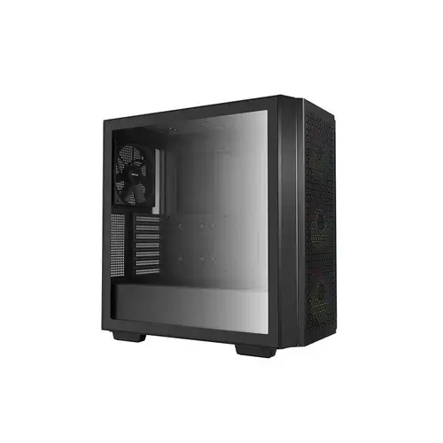 Carcasa Deepcool CG560, Middle Tower, E-ATX, fara sursa, sticla securizata, 3 x 120mm RGB fan, 1 x 140mm black fan , USB 3.0 x 2, Jack 3.5mm x 1, Negru