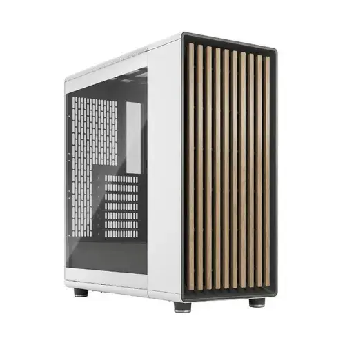 Carcasa Fractal Design North Chalk White TG Clear, Middle Tower, Fara sursa (Alb)
