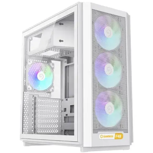 Carcasa Gamemax F46, Mini Tower, tempered glass (Alb)