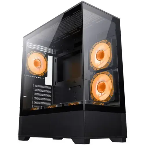Carcasa Gamemax Vista AB, Middle Tower, Fara sursa, ATX (Negru)