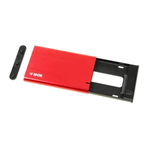 Carcasa HDD/SSD externa iBox, SATA-III, 2.5inch (Rosu/Negru)
