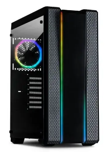 Carcasa Inter-Tech S-3901 Impulse, Tempered glass (Negru)