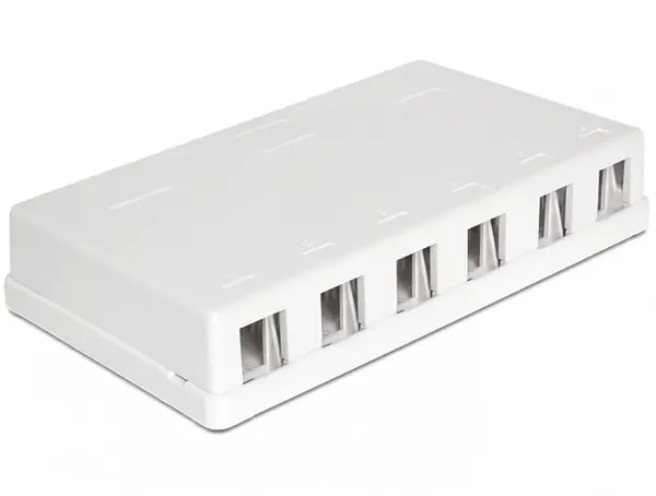 Carcasa Keystone perete 6 Porturi Alba, Delock 86227