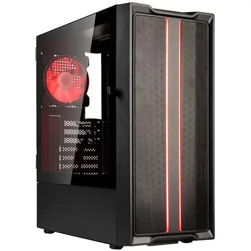 Carcasa Kolink Inspire K12, Fara sursa, Iluminare RGB, ATX, Mid Tower (Negru)