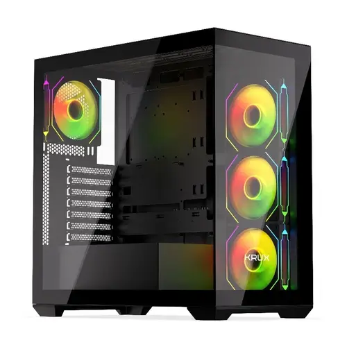 Carcasa Krux Exo, Middle Tower, Fara sursa (Negru)