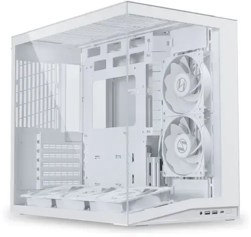 Carcasa Lian Li O11 Dynamic Mini V2 Flow, Mini Tower, Sticla securizata (Alb)