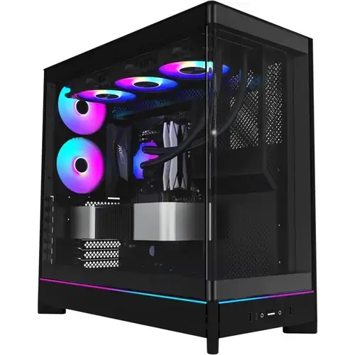 Carcasa Montech HS02 Pro, Middle Tower, Fara sursa (Negru)