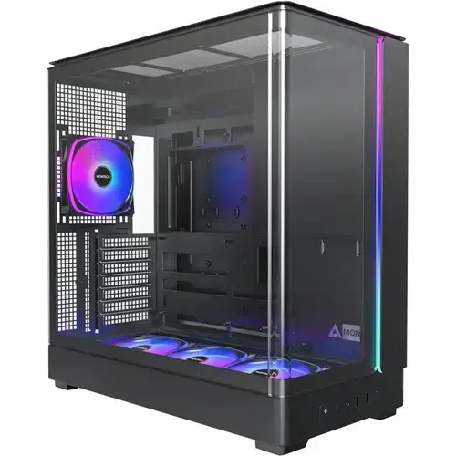 Carcasa Montech KING 45 PRO, Middle Tower, Tempered glass, Negru