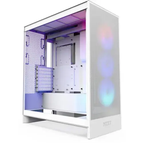 Carcasa NZXT H7 Flow RGB, Mid-Tower, ATX, Alb