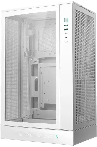 Carcasa PC DeepCool CH270 WH R-CH270-WHNDM0-G-1, Micro ATX, Sticla Temperata, 2x USB 3.0, 1x USB Type-C, 4 sloturi expansiune (Alb)