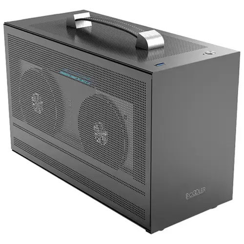 Carcasa PCCOOLER MINI I100G PRO MESH, Mini Tower, ITX, fara sursa, fereastra laterala tip MESH, Gri