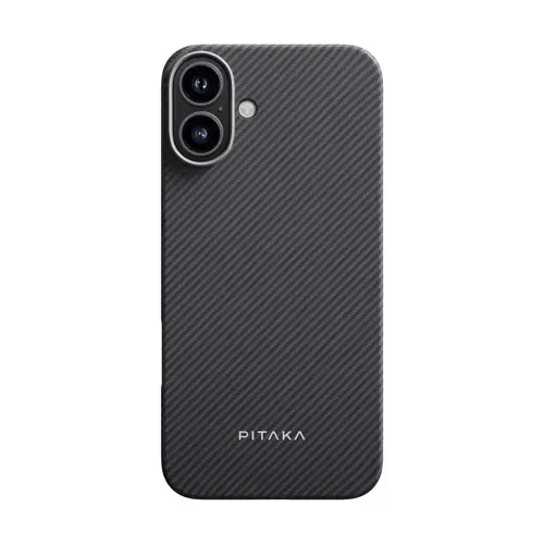 Carcasa PITAKA Ultra Slim Twill compatibila cu iPhone 16 Plus, Negru