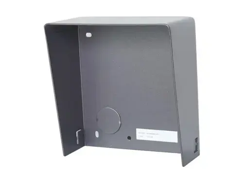 Carcasa protectie ploaie pentru un modul de videointerfon modular Hikvision DS- KABD8003-RS1/S, material otel inoxidabil, montaj aplicat, dimensiuni: 116.4 × 122 × 58 mm