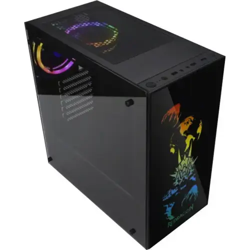 Carcasa Redragon Steeljaw, Mid Tower, ARGB (Negru)