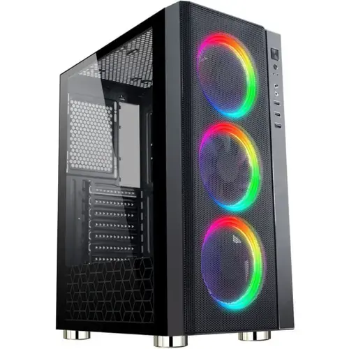 Carcasa SPACER RAINBOW, Middle Tower, ATX, fara sursa, sticla securizata