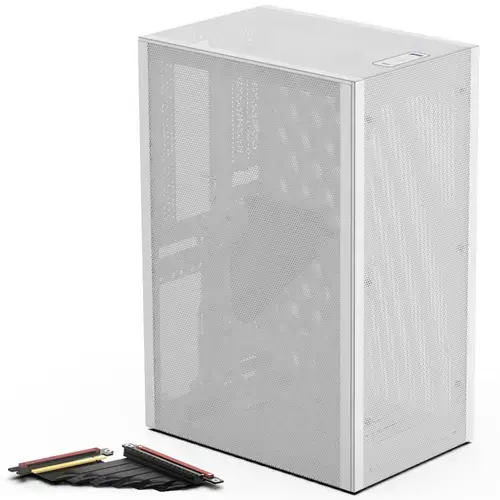 Carcasa SSUPD Meshlicious, Full Mesh PCIE 4.0 Edition, Mini-ITX (Alb)