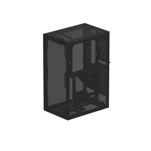 Carcasa SSUPD Meshroom S V2, Fara PCIe, Panouri cu plasa fina (Negru)