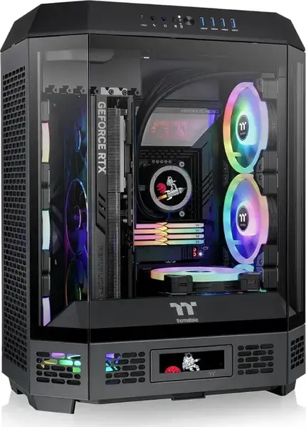 Carcasa Thermaltake The Tower 600, Mid Tower, Sticla securizata, ATX (Negru)