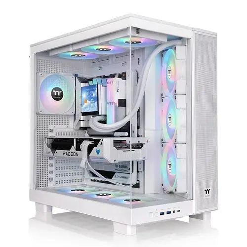 Carcasa Thermaltake View 380 XL TG, ARGB, Middle Tower, Fara sursa (Alb)