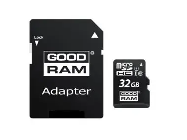 Card de memorie Goodram microSDHC 32GB, Clasa 10 + Adaptor microSD