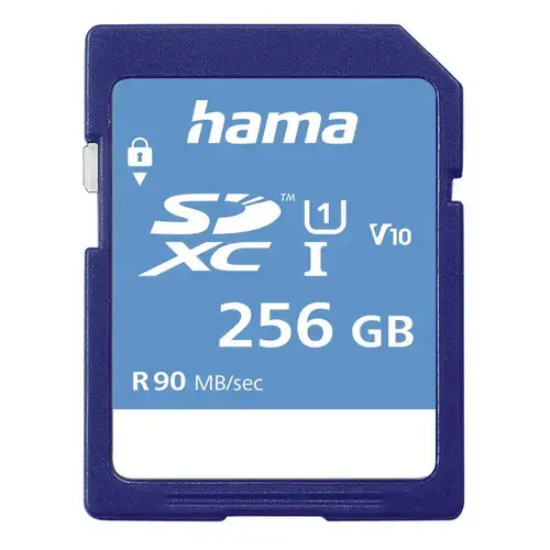 Card de memorie Hama 123997, SDXC, 256GB, Clasa 10, UHS-I U1, V10