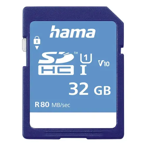 Card de memorie Hama 124135, SDHC, 32GB, Clasa 10, UHS-I U1, V10