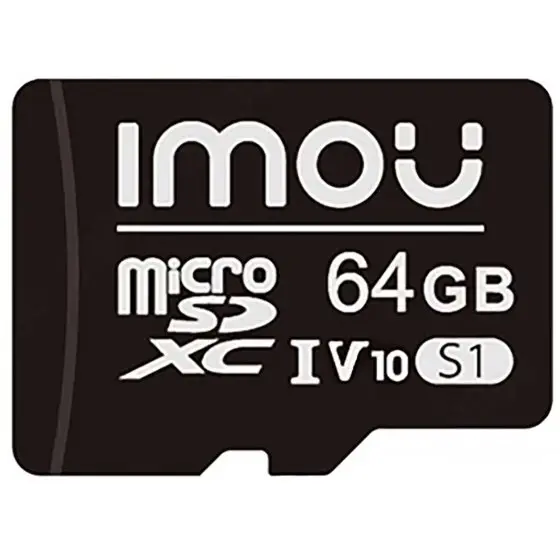 Card de memorie Imou ST2-64-S1, MicroSD 64GB, clasa 10, citire 95 MB/s, scriere 38 MB/s