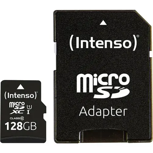 Card de memorie Intenso Performance, microSDXC, 128GB, Clasa 10, Adaptor inclus