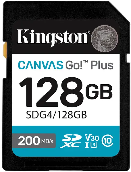 Card de memorie Kingston - Canvas Go! Plus Gen 4, 128GB, SDXC, Class 10