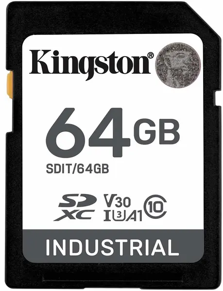 Card de memorie Kingston - Industrial SD, 64GB, SDXC, Class 10