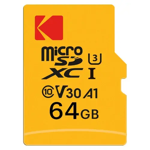 Card de memorie Kodak Ultra Performance, 64GB, Clasa 10, UHS-1 U3, microSDXC, adaptor