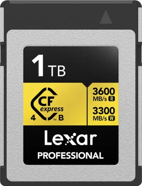 Card de memorie Lexar CFexpress 4.0 Pro Gold LCXEXP4001T-RNENG, 1TB, PCIe 4.0 x2, CFexpress Type-B