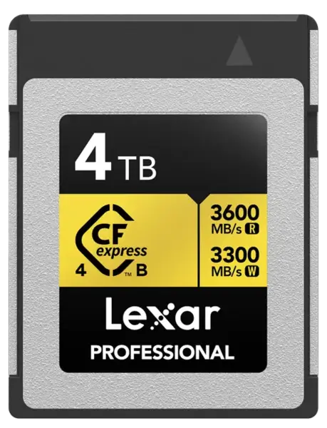 Card de memorie Lexar CFexpress 4.0 Pro Gold LCXEXPR004T-RNENG, 4TB, PCIe 4.0 x2, CFexpress Type-B