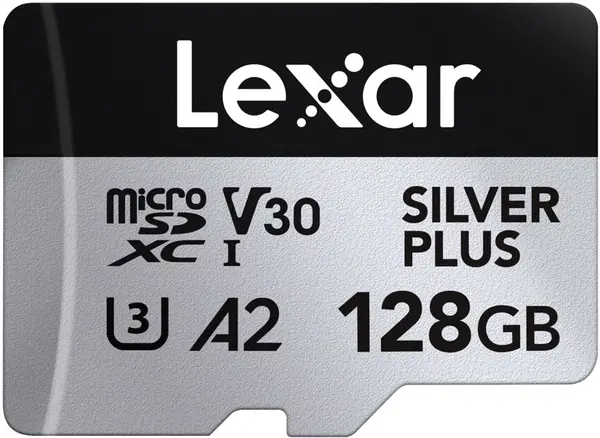 Card de memorie Lexar - High-Performance SILVER PLUS, 128GB, microSDXC, UHS-I