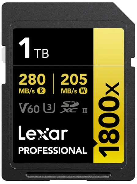 Card de memorie Lexar Professional 1800x, 1TB, SDXC, UHS-II U3