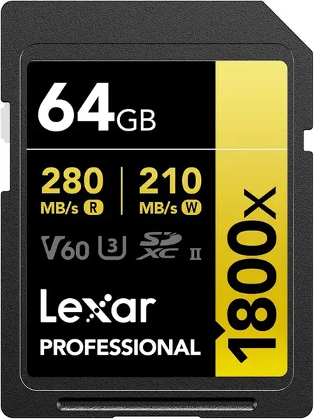 Card de memorie Lexar Professional 1800x, 64GB, SDXC, UHS-II U3