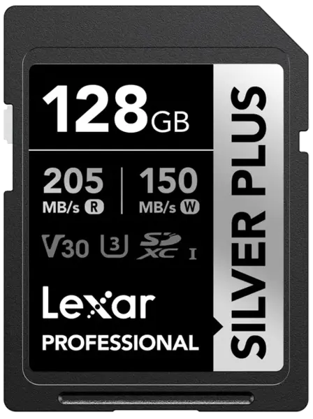Card de memorie Lexar Professional SILVER Plus 1066x LSDSIPL128G-BNNNG, 128GB, SDXC, UHS-I U3 A2, V30