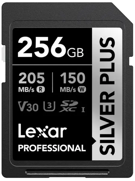 Card de memorie Lexar Professional SILVER Plus 1066x LSDSIPL256G-BNNNG, 256GB, SDXC, UHS-I U3 A2, V30
