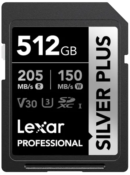 Card de memorie Lexar Professional SILVER Plus 1066x LSDSIPL512G-BNNNG, 512GB, SDXC, UHS-I U3 A2, V30