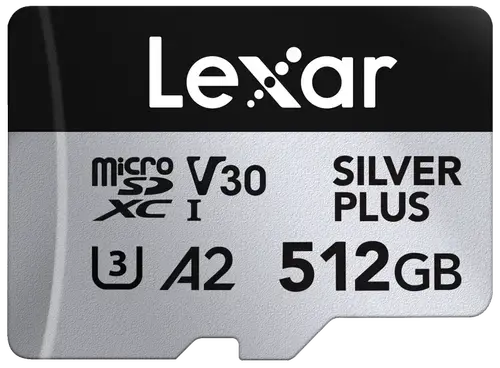 Card de memorie Lexar Professional SILVER Plus LMSSIPL512G-BNANG, 512GB, microSDXC, UHS-I U3, V30