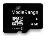 Card de memorie MediaRange MicroSDHC, 4GB, Clasa 10 + Adaptor SD