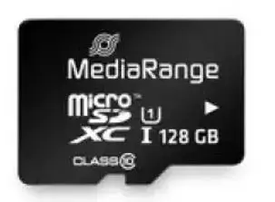 Card de memorie MediaRange MicroSDXC, 128GB, UHS-I U1, Clasa 10 + Adaptor SD