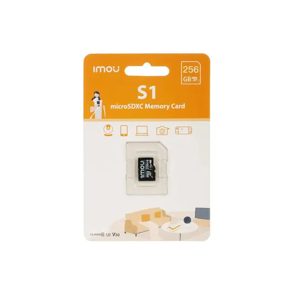 Card de memorie microSD iMOU S1 256 GB, U3/V30, 3D TLC, pentru supraveghere video