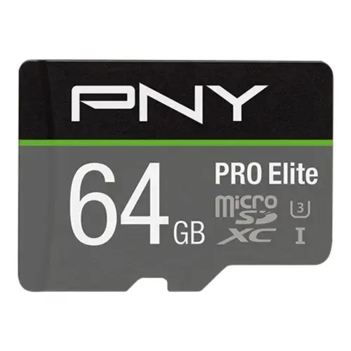 Card de memorie microSDXC PNY Pro Elite 64GB, Class 10, UHS-I U3 + Adaptor SD