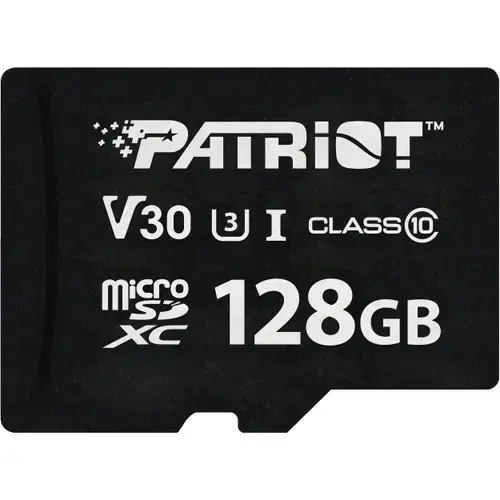 Card de memorie Patriot VX Series, 128GB, MicroSDXC, V30, Clasa 10, UHS-I U3
