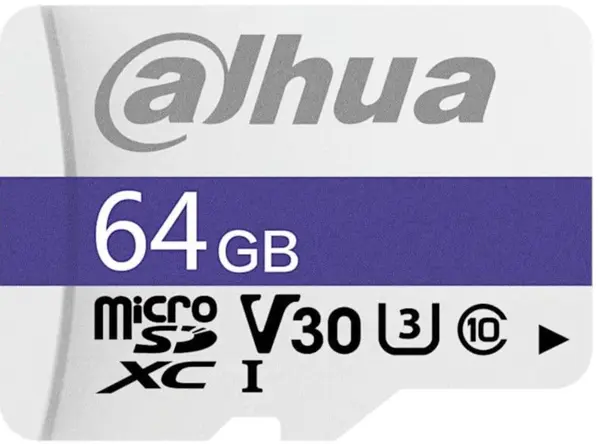 Card de memorie pentru stocare video Micro SD 64GB Clasa 10 Dahua, TF-C100/64GB