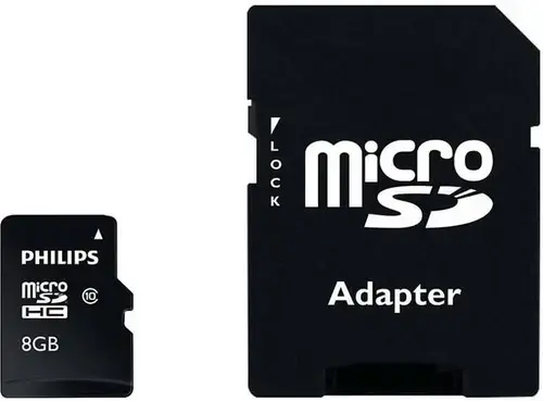 Card de memorie Philips FM08MP45B/10, microSDHC, 8 GB, Clasa 10 + Adaptor SD